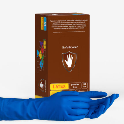 Перчатки «Safe&Care»® латексные High Risk двукратного хлорирования  DL 215